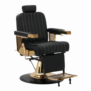 fauteuil barbier doré premium - vue principale